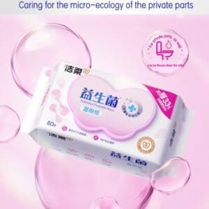 C&S Brand Probiotic Wet flushable wipes (80 Pieces) (Single Pack)